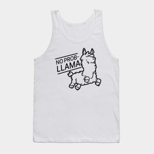 No Problem Llama on Light Colors Tank Top